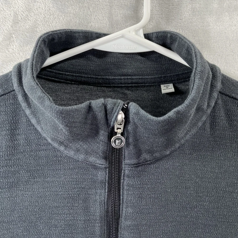 Linksoul Sweater Mens XL 1/4 Zip Mock Neck Pullover Long Sleeve Gray Golf Casual